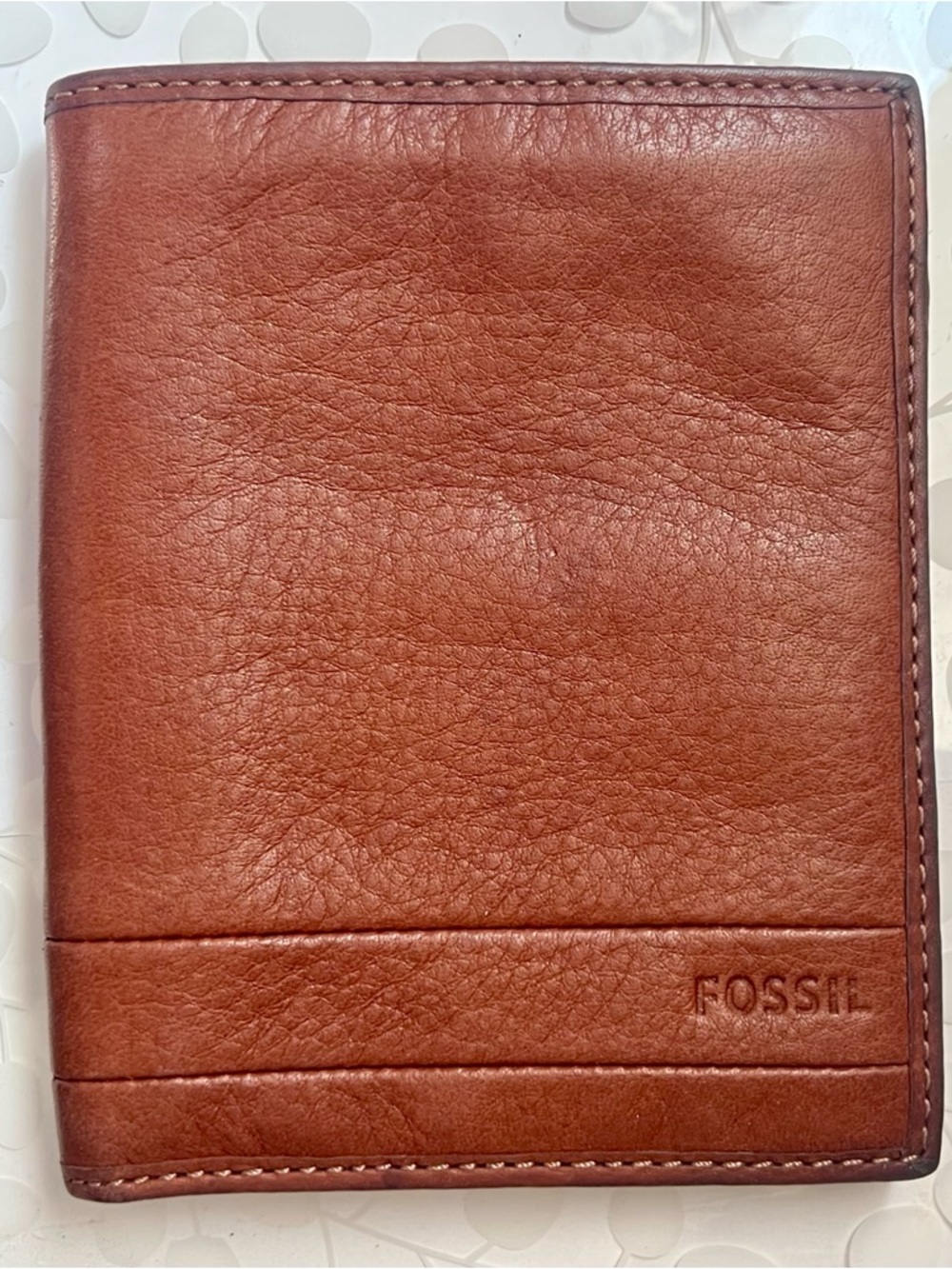 Fossil Tan Leather Passport Wallet